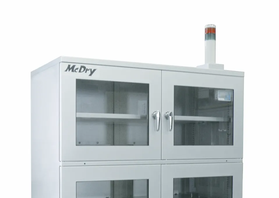 アラーム付湿度計と警報灯