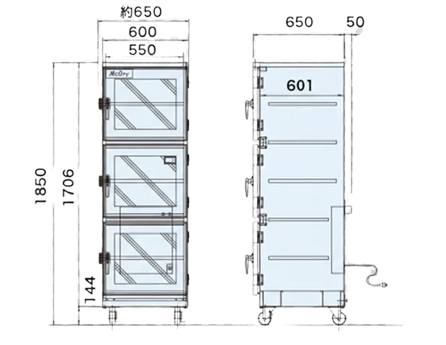 DXU-501ANSM 寸法図