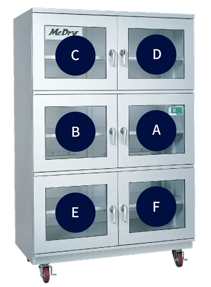 HM-1001Bに扉開閉の箇所を示した画像